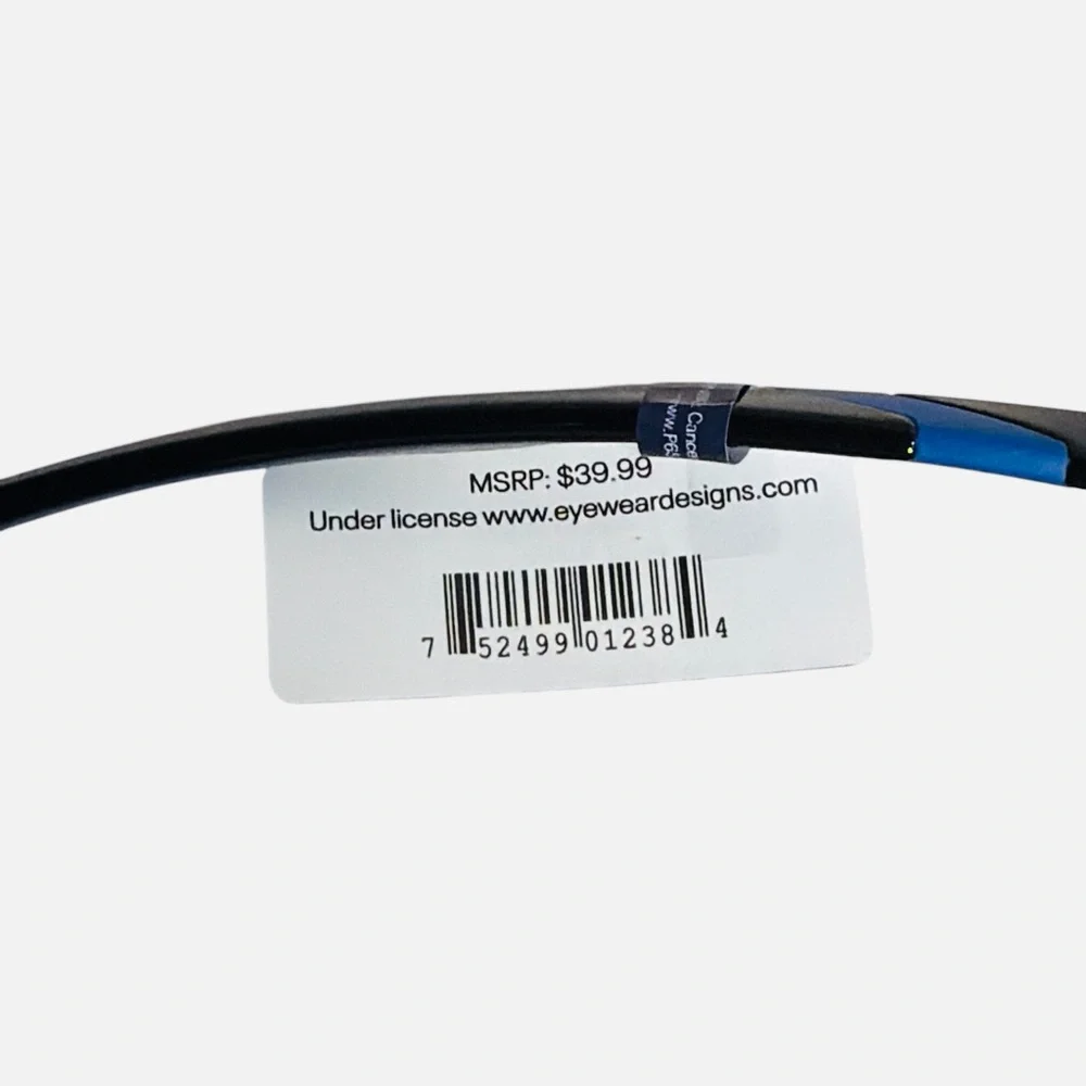 Reebok Black Wrap Sunglasses Blue Accents & Tinted Lenses RES446-1 Mens